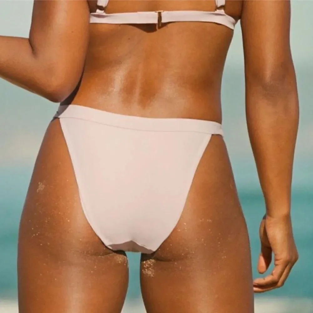 Andie Plum Purple Caicos Wide Band Cheeky Bikini Bottom Sz XL NWT